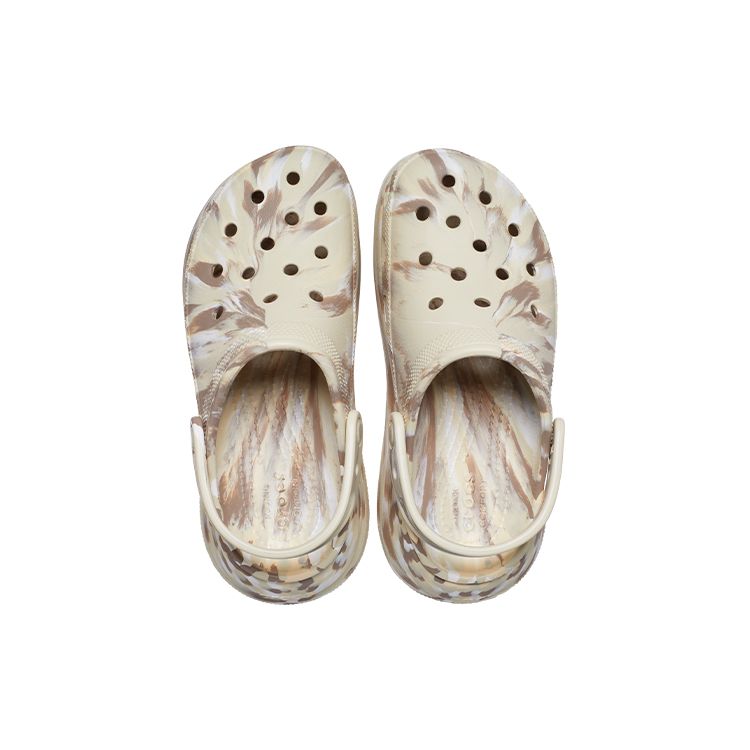 Crocs Classic Puff Wilderness Clogs EVA Sport Sandals Unisex Sandals Gray Brown White 208265-2Y3