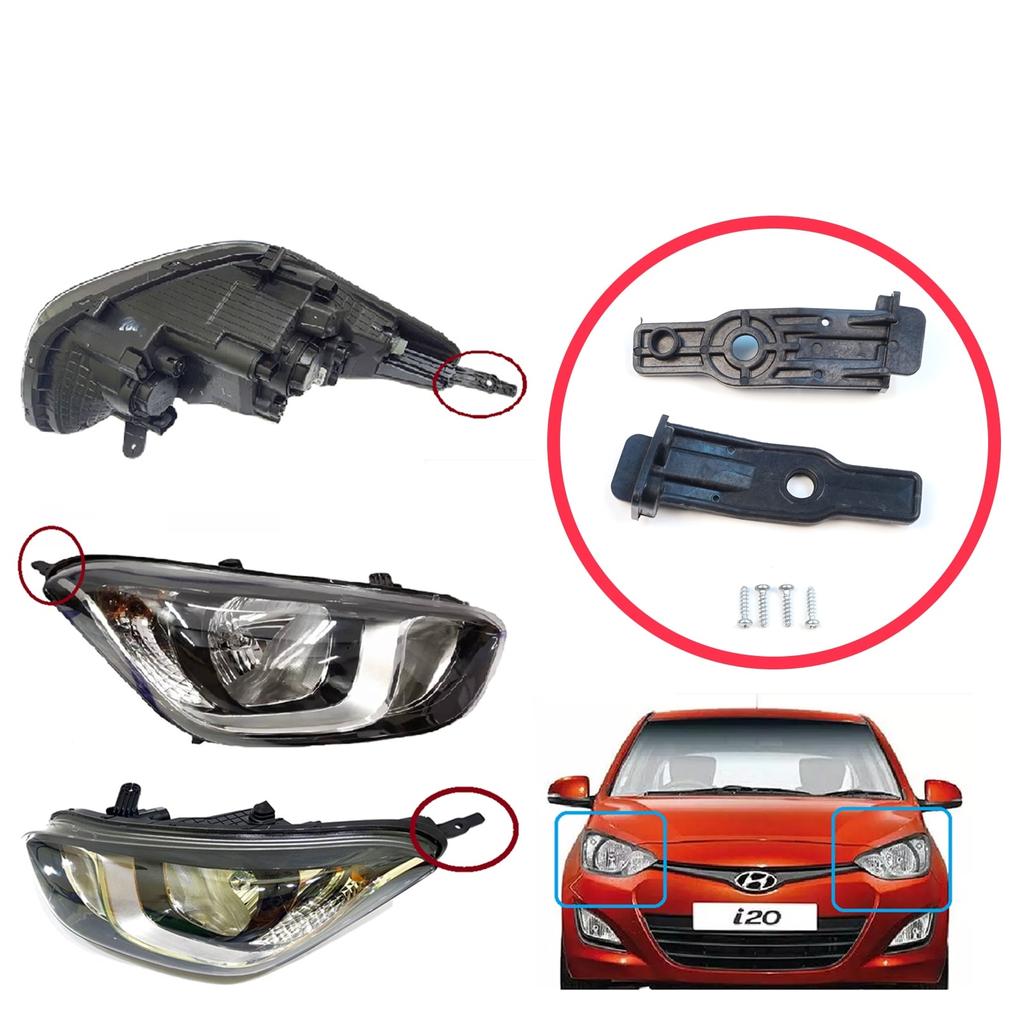 Hyundai I20 MK1 PB Makyaj 2012-2015 için BHL41+BHL42 Farlar Tutucu Montaj Tamir Braketi Sekme Seti Sol Sağ Taraf 921011J570 921021J570