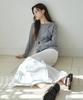 Wednesday Oasis For Woman Diagonal Button Round Knit_Gray(Wc26Kn07)