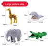 Compatible LEGO Large Building Blocks & Animal Accessories: Dinosaur, Crocodile, Tiger, Giraffe, Chicken, Dog, Cat.