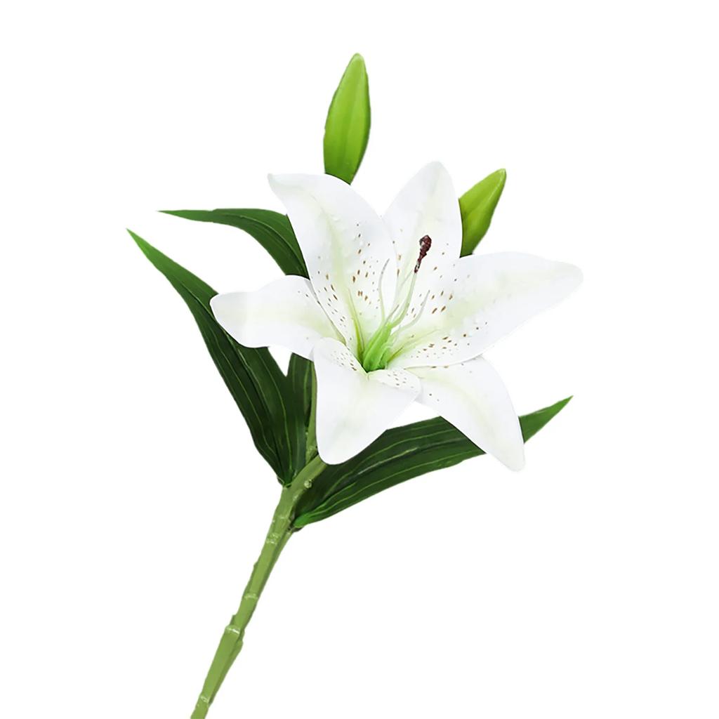 Real Touch Simulation Lily Flowers Artificial Flower Party Wedding Bridal Bouquet Fake Plant Living Room Home Garen Decoration
