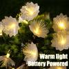 1.5/3/6M Artificial Optical Fiber Flower String Lights Battery Powered Fairy Lights Wedding Christmas New Year Party Garland Decor Supplies