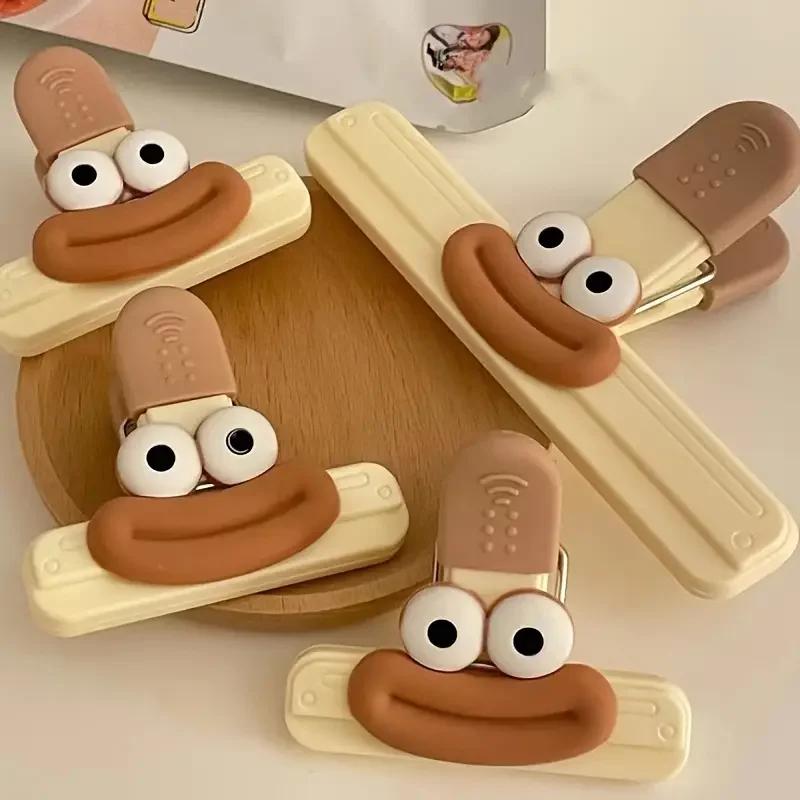 2pcs Creative Noodle Bag Sealing Clip Food Snack Clip Food Preservation and Moisture-proof Sealing Clip Plastic Food Bag Storage