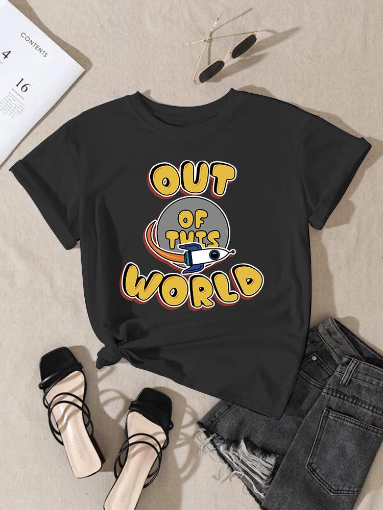 Women Fashion Print T-Shirt Girl Y2K Short Sleeve Tees Tops Kawaii 90S Sweetshirts Female Harajuku Graphic O-Neck T-Shirt