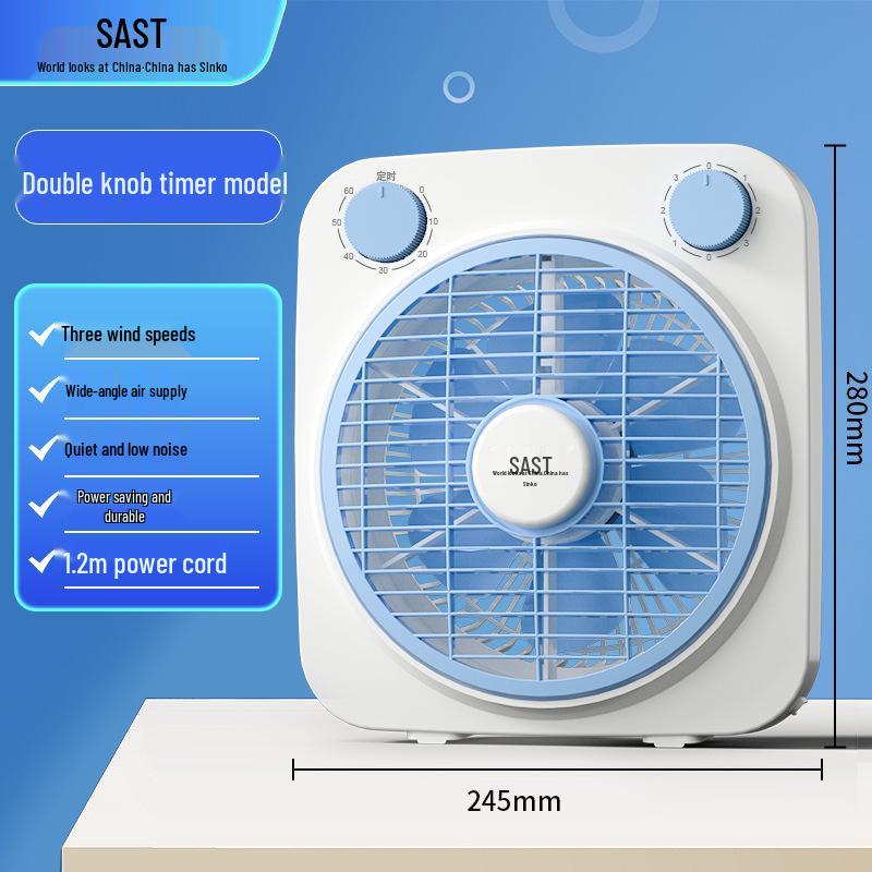 

Xianke Desktop Oscillating Fan, Three-Speed with 60-Min Timer (Model KT-606) 245mm*280