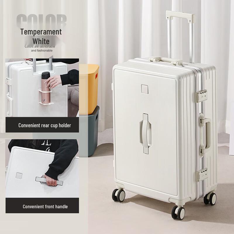 OEING Large Capacity Aluminum Frame Luggage 26 inch