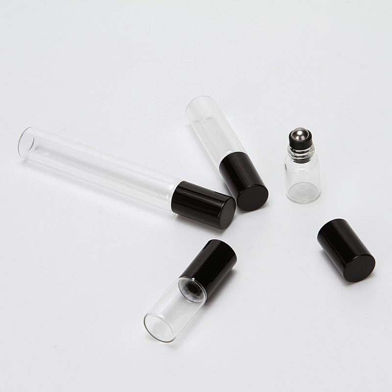 20pcs 1ml 2ml 3ml 5ml 10ml Clear Glass Roll On Bottles Doterra Containers Sample Test Essential Oil Vials with Roller Ball