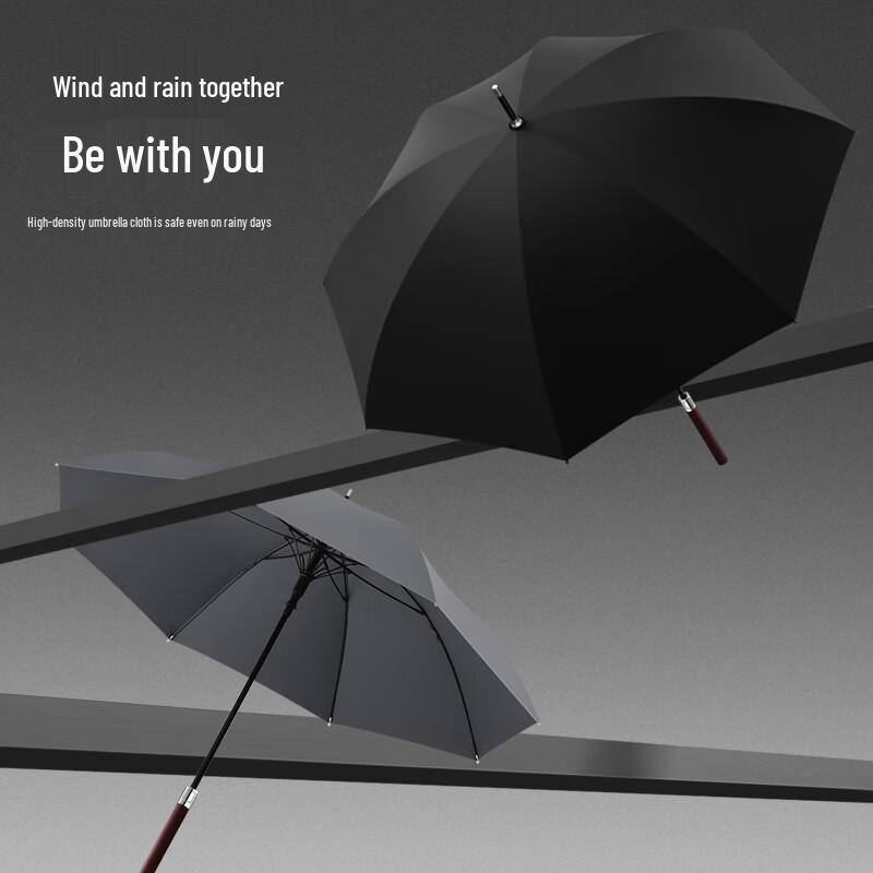 Maydu Men's Large Windproof Long-Handle Business Umbrella