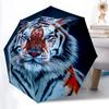1pc Tiger Snowflake Automatic Folding Umbrella - Compact Travel Umbrella with Auto Open/Close 8-Rib Heavy-Duty Shaft for Women/Men -l036