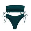 European & American Sexy Bandeau Split Swimsuit - Women's Drawstring Bikini Fashion