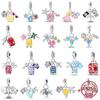 Authentic Original 100% Copper Metal Luggage Airplane Passport Summer Travel Charm Bead Components Compatible With Authentic Original Bracelet High