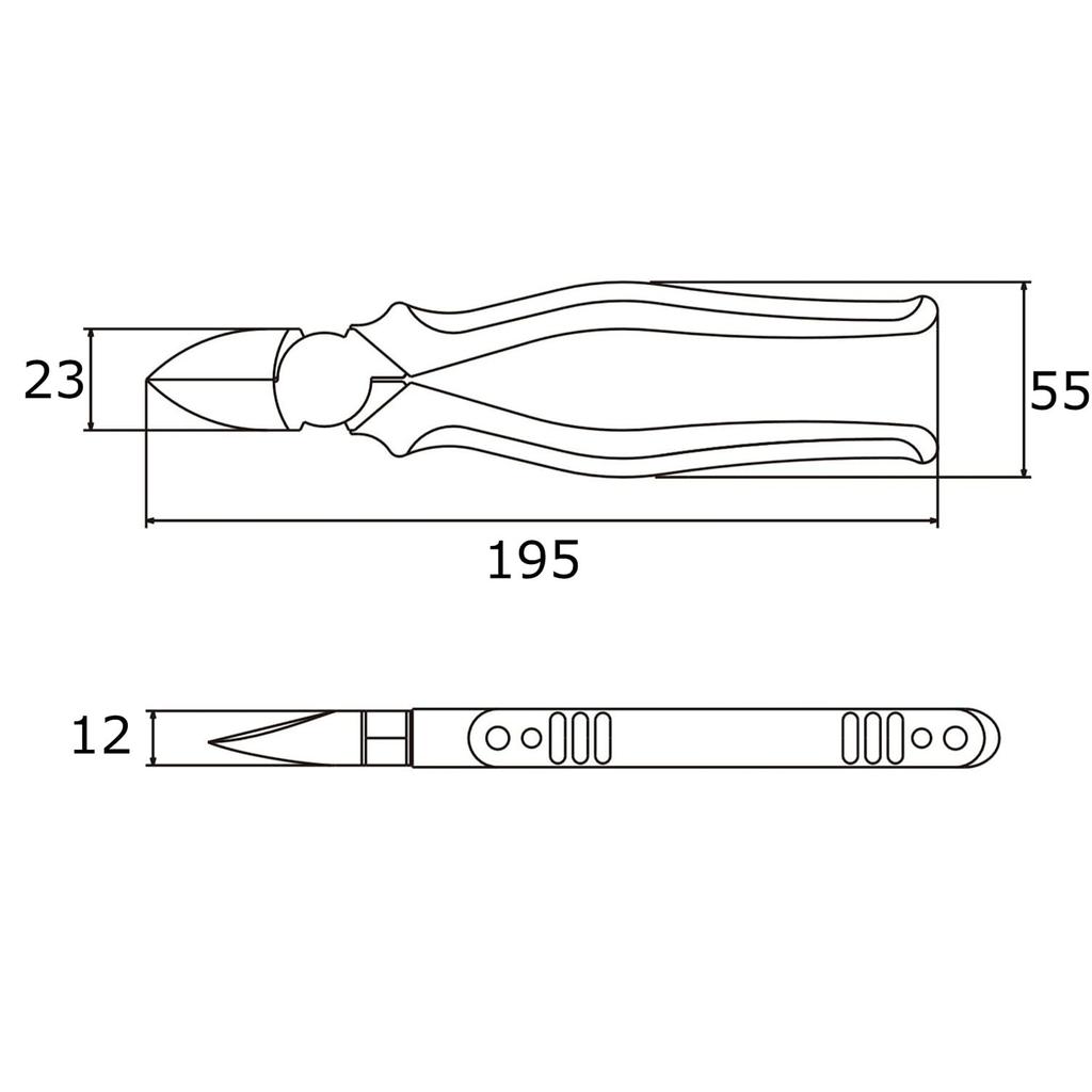 VICTOR Nippers 175mm A masterpiece crafted by a true artisan with meticulous attention to detail PLUS+ Heavy-Duty (Thin Blade) / / / [ZU70-175]