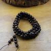 Petrified Jujube Wood Prayer Beads - 108 Handmade Lightning-Struck Beads Hand String Pendant