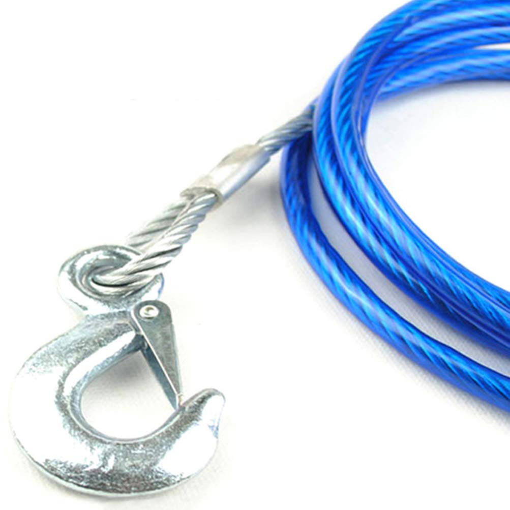 VORCOOL 5M Abschleppseil, 7 Tonnen Tragfähigkeit, Fluoreszierend, mit geschmiedetem Haken, für Autoanhänger-Abschleppen und nächtliche Pannen