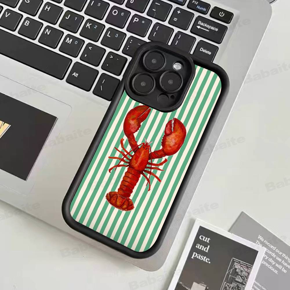 

Marine Life Crabs Lobsters Phone Case For IPhone 17 16 15 13 11 12 14 Pro Max Plus Silicone Cover Shell iPhone 17 Air