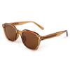 European and American personality trend box pin sunglasses women's high-end sense plain makeup versatile anti-ultraviolet polarized sunglasses