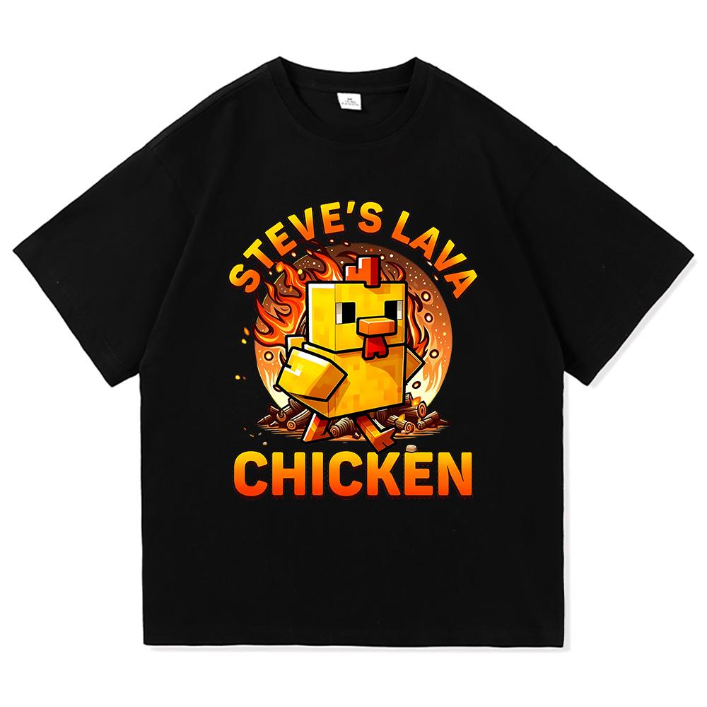 Funny Chicken Game T Shirt Hot Fashion Men Harajuku Aesthetic Vintage Graphic T-Shirt Unisex Cartoon Casual Cotton Tees Shirts