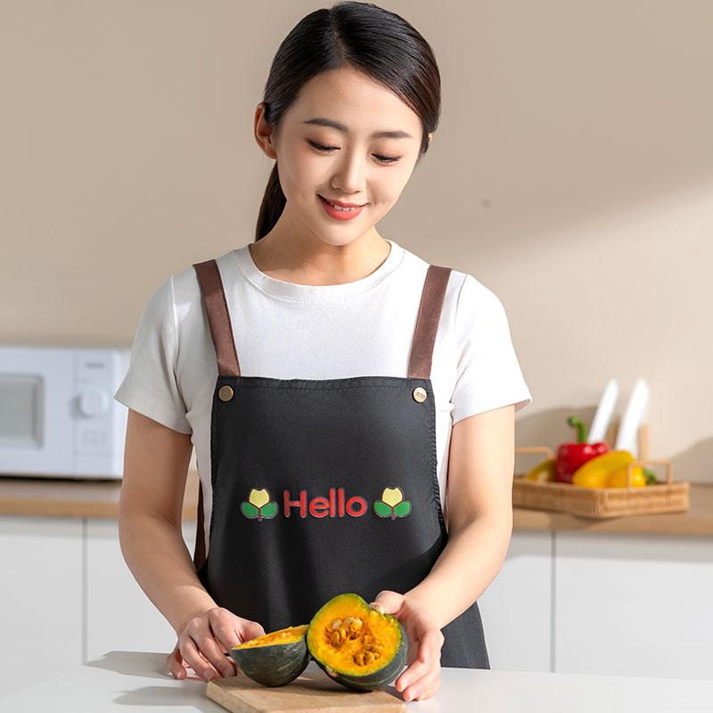 Kitchen Apron Waterproof Oil Proof Convenient Pocket Chef Cooking Apron Men Women Barista Manicurist Work Aprons Waiter Uniformw