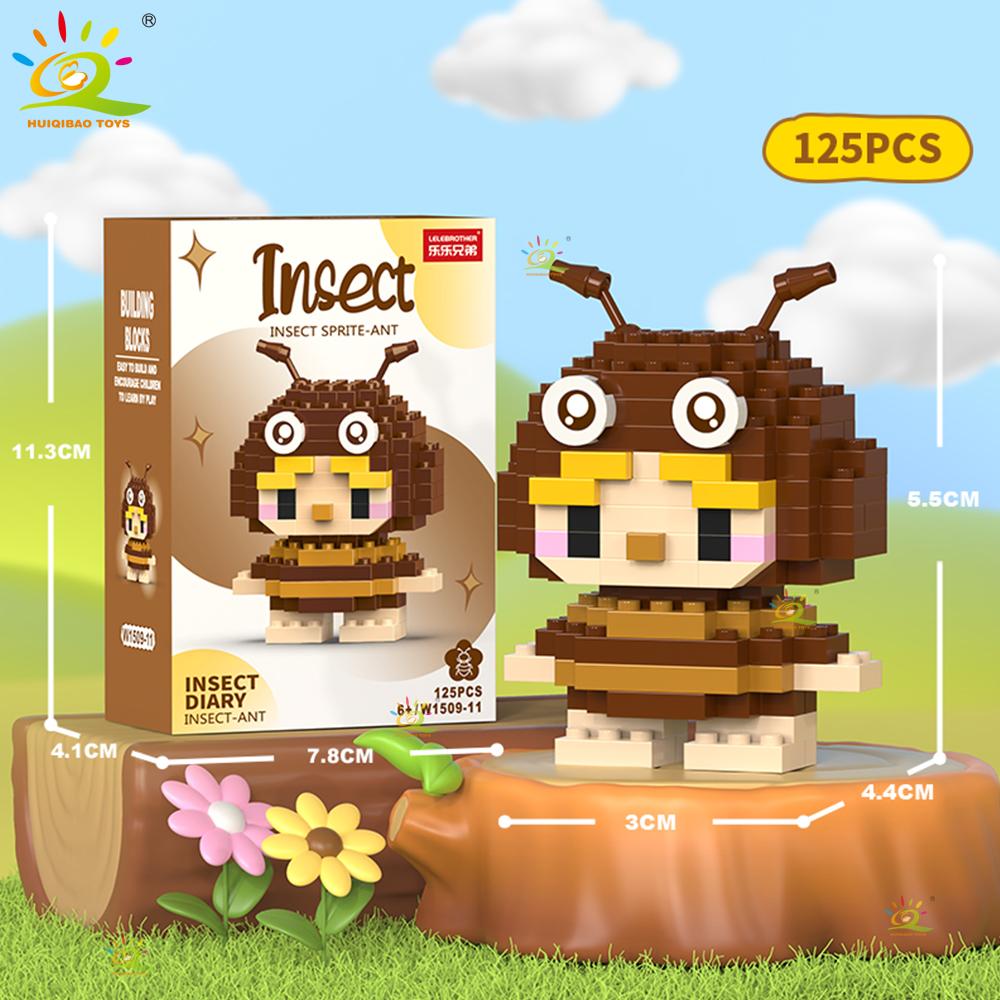 Mini Cute Insect Micro Building Blocks 3D Diamond Model BEE Snail Brick DIY City Construction Toy for Children Kid Gift