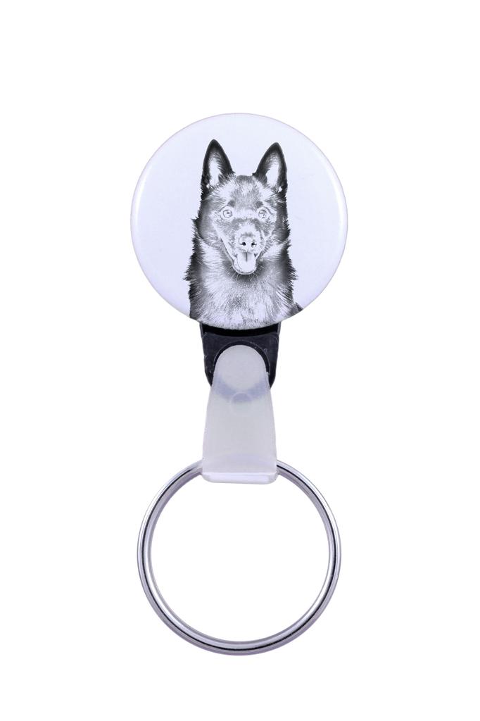 Schipperke, Malý černý ďábel, Malý kapitán - klíčenka s portrétem psa, přívěsek s vlastní grafikou značky Art-Dog