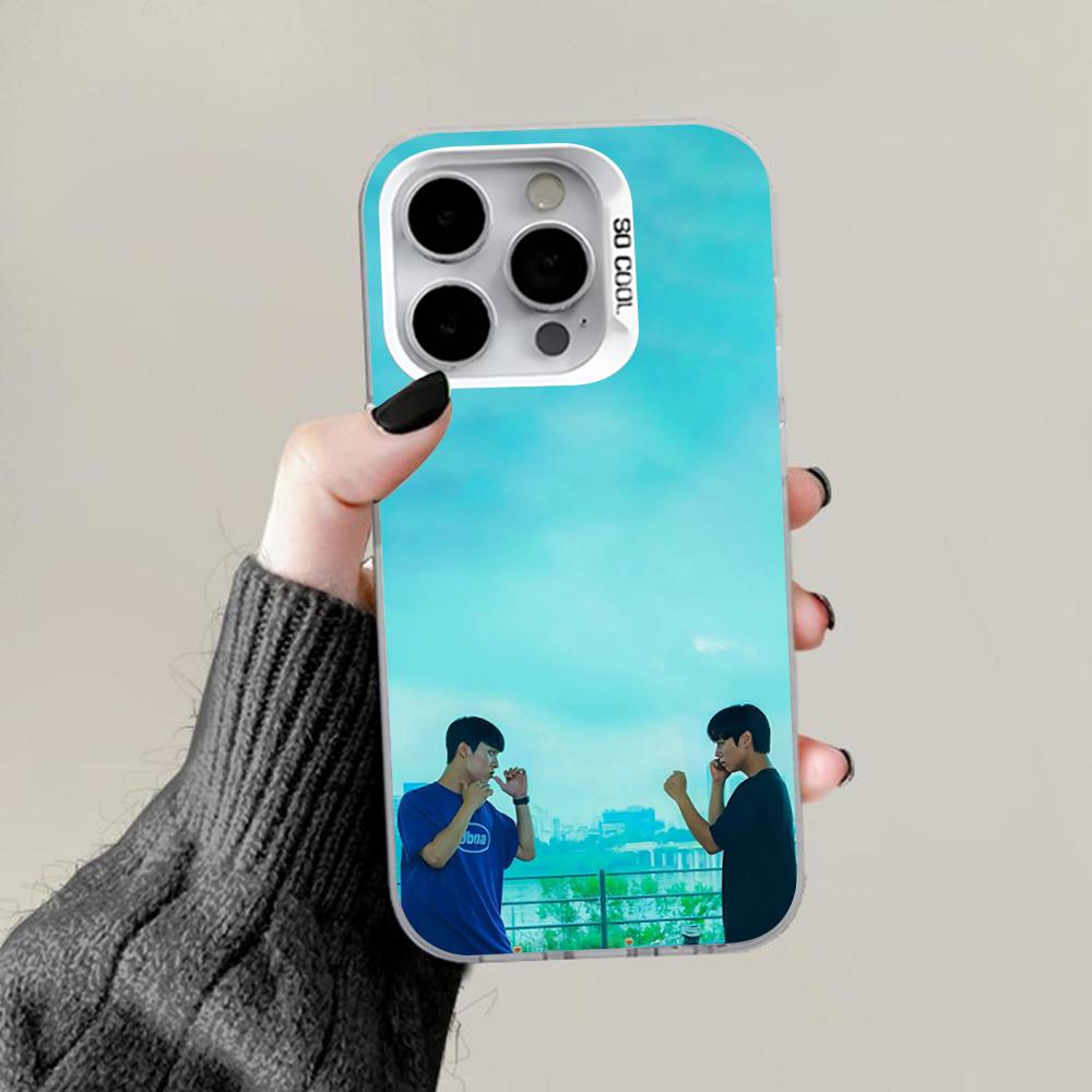 Weak Hero Korea Series Phone Case For iPhone 16,15,14,13,12,11,Pro,Max,Plus,Mini,XS,SE Anti Fall Gray Silver Matte Hard Bumper
