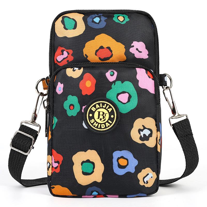 Women's Crossbody Nylon Mini Handbag - Mobile Phone & Coin Purse