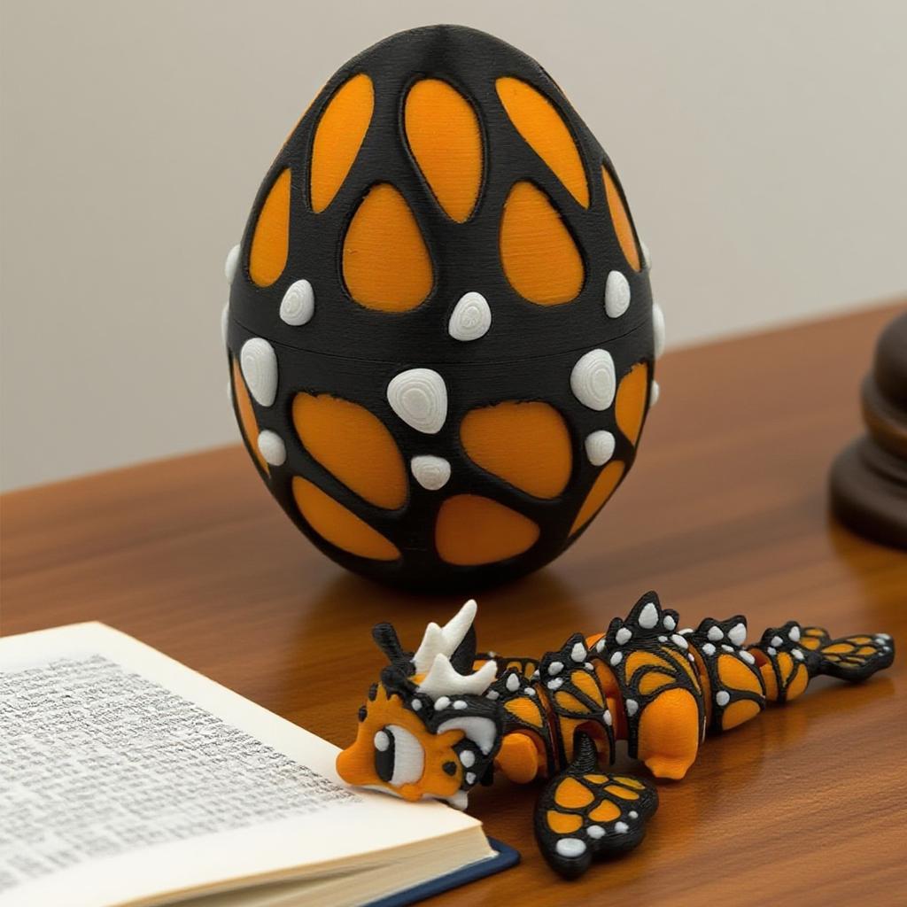 3D Printed Butterfly Dragon Movable Ornaments, Creative Toys, Cute Popular Toy Doll Dinosaur Ornaments