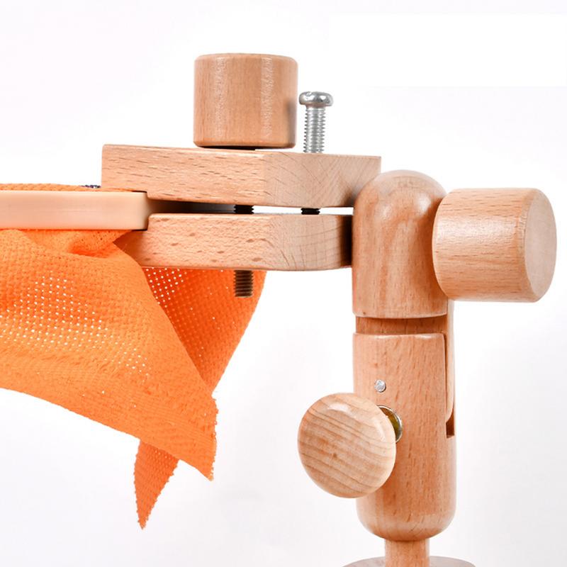 Embroidery Stands For Hand Work Wooden Embroidery Frame Stand Adjustable Rotatable Needlework Stand Embroidery Hoop Holder Desk