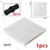 1/2/3/4Pcs 16X16 Dots Building Blocks Baseplate 65803 Black/White Splice Bricks Diy Combination Moc Hole Connect Parts 2780 Pins