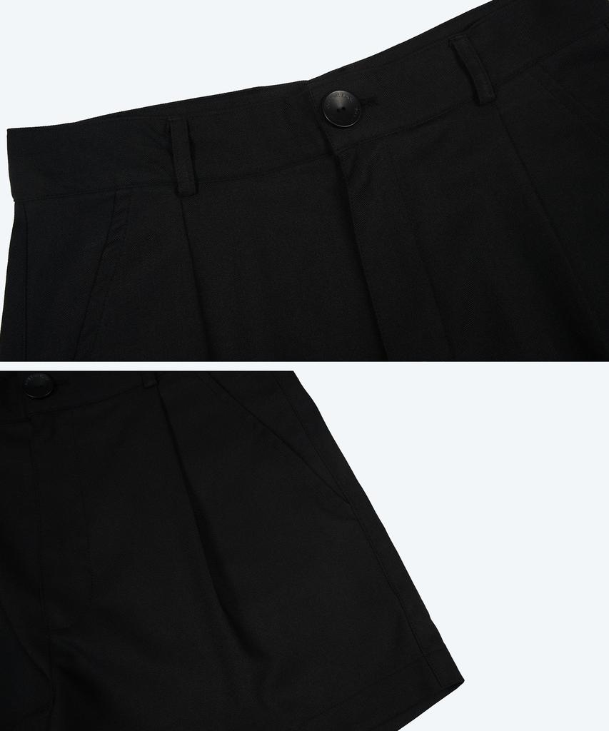 MORE THAN BLACK Logo Micro Shorts