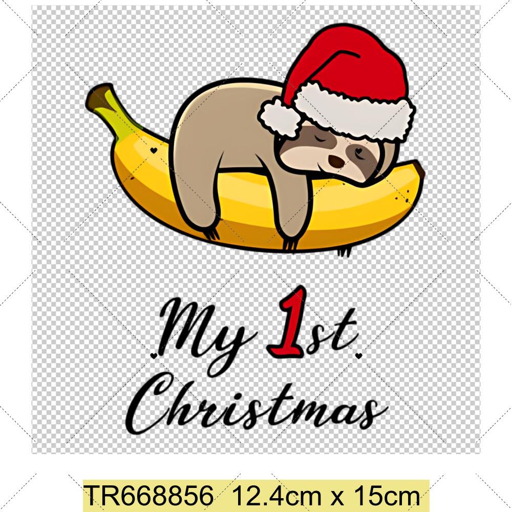 Mein Erstes Weihnachten Wärmeübertragungsaufkleber Weihnachten Thema Aufnäher für Nähzubehör DIY Kleidung Aufkleber Aufnäher