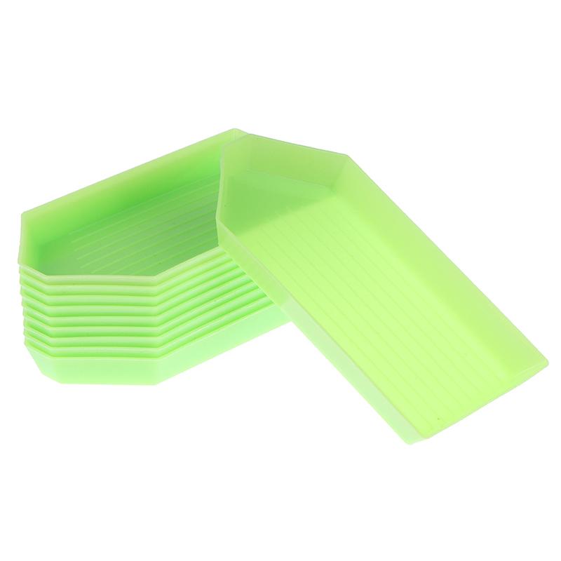 10Pcs Tray Diamond Point Drill Plate Box Diamond Painting Embroidery Accessories