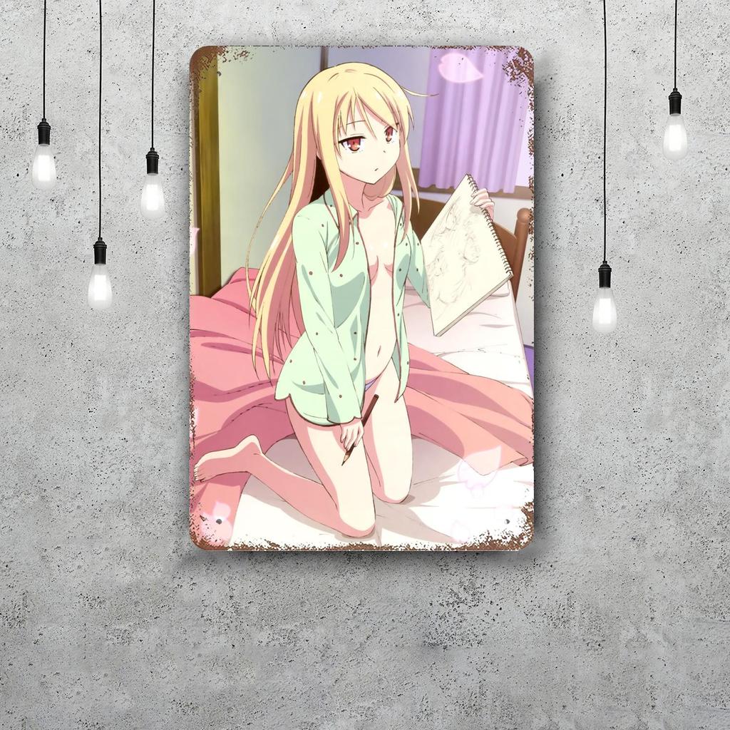 Sakurasou no Pet na Kanojo cartoon Decor Poster Tin Sign Metal Sign Decorative Plaque for Pub Bar Man Cave Club Wall Decoration