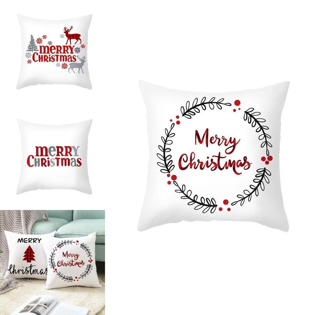 Lebhafter Cartoon Weihnachts-Kissenbezug Ideal für Heim-Sofa-Dekor mit Weihnachtsbaum