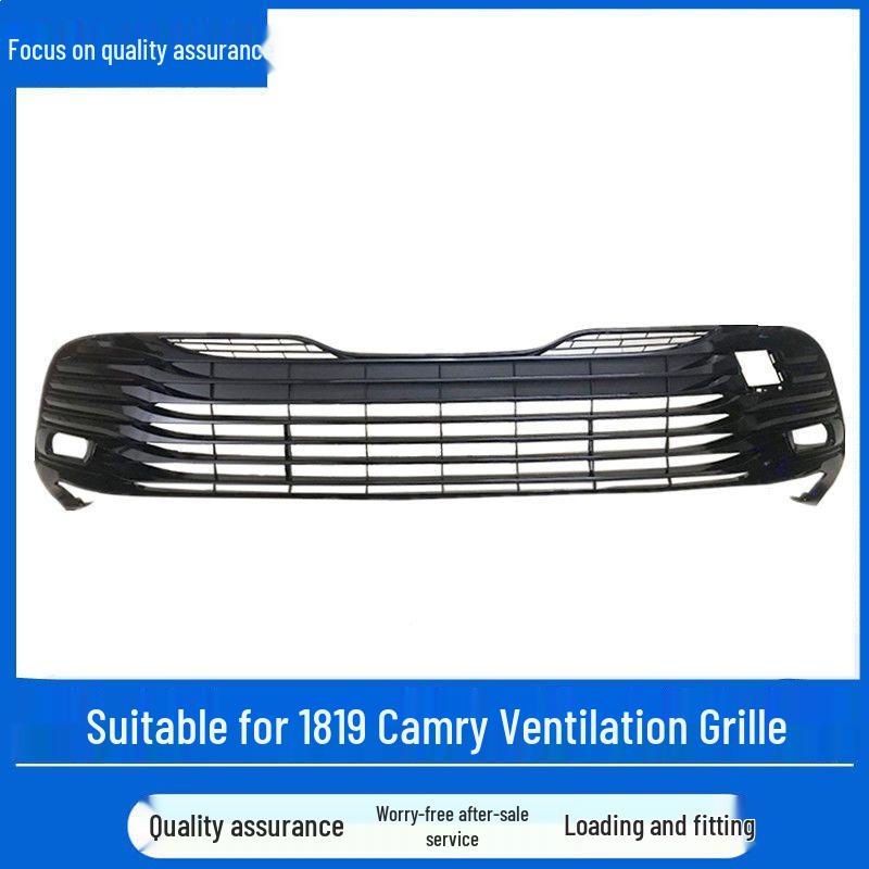 

Front Bumper Lower Center Ventilation Grille for 2018-2020 Camry Models Black Grey - Non-OEM