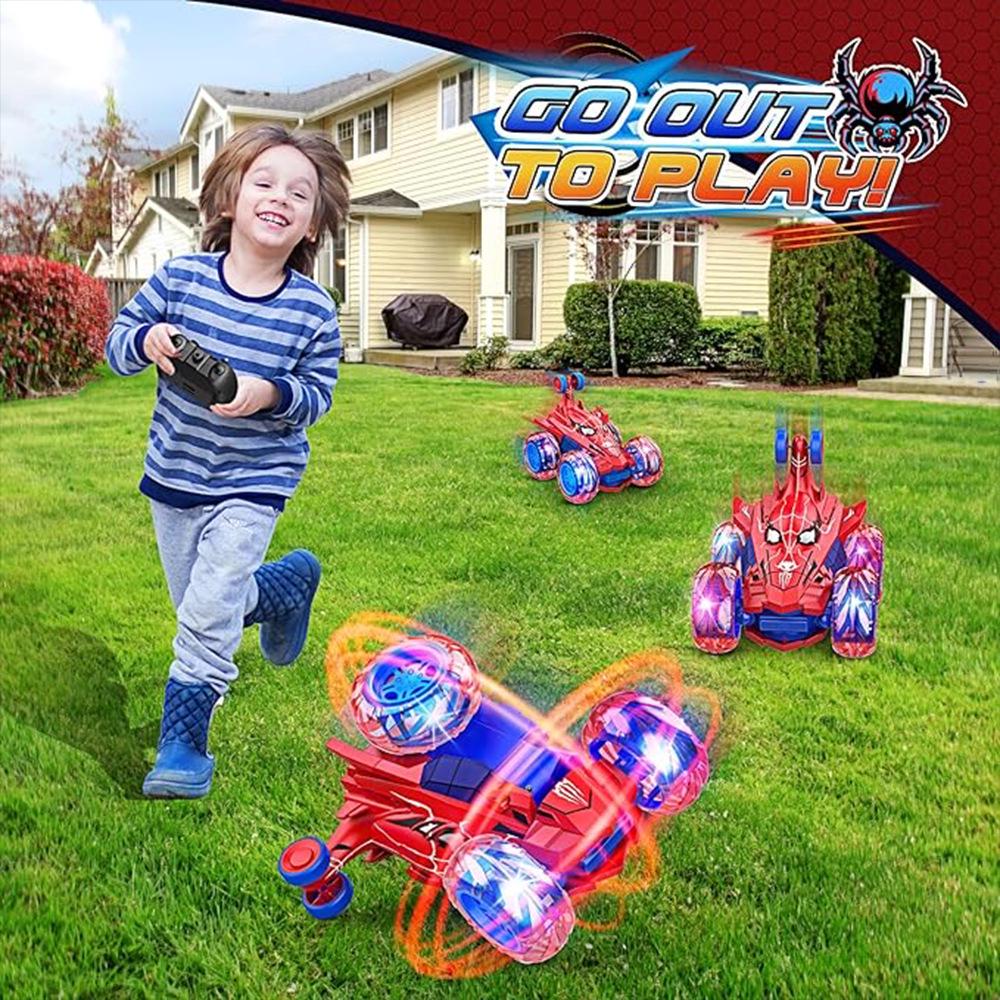 Children's 360° Rotating Stunt Off-Road Remote Control Car - 2.4G Light-Up Toy