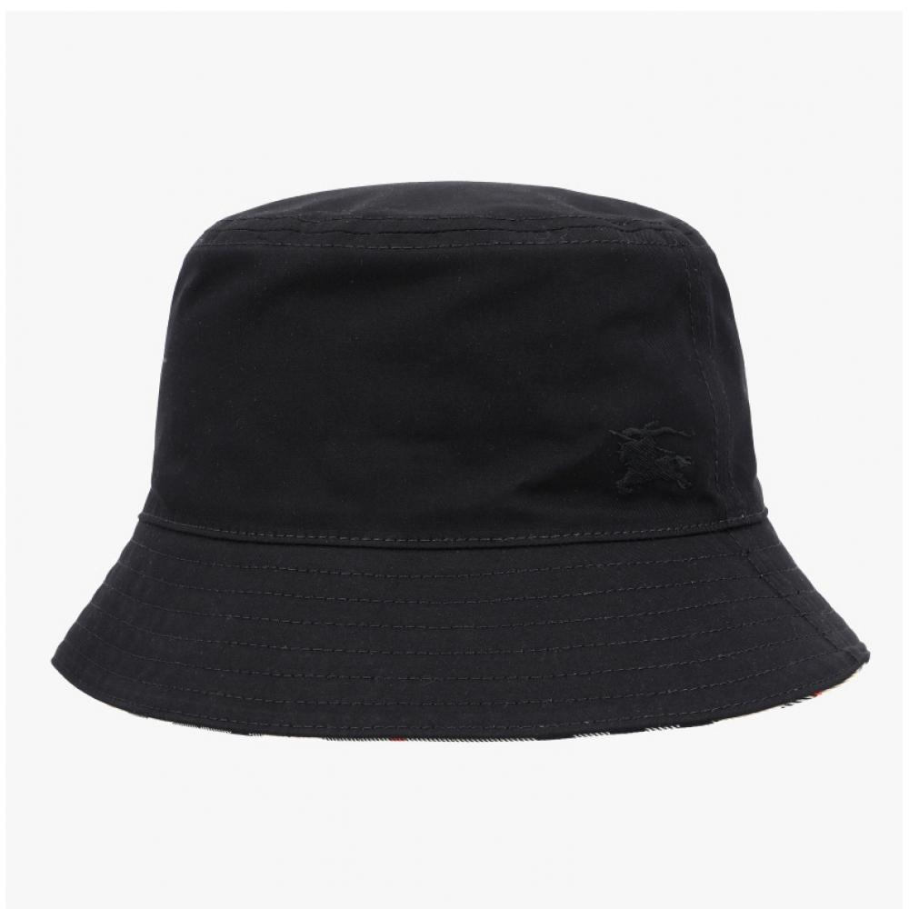 Burberry Equestrian Ekd Logo Check Reversible Bucket Hat 8115748 A1189