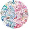 10/30/50/100pcs Cute INS Style Cartoon Blue Pink Coast Aesthetic Stickers DIY Laptop Notebook Suitcase Decoration Sticker Decals