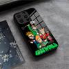 E-EddsworldS Anime Phone Case For IPhone 17 Air 16 E Pro Max 15 14 13 Mini 12 Pro 11 Max Plus Black Glass Cover