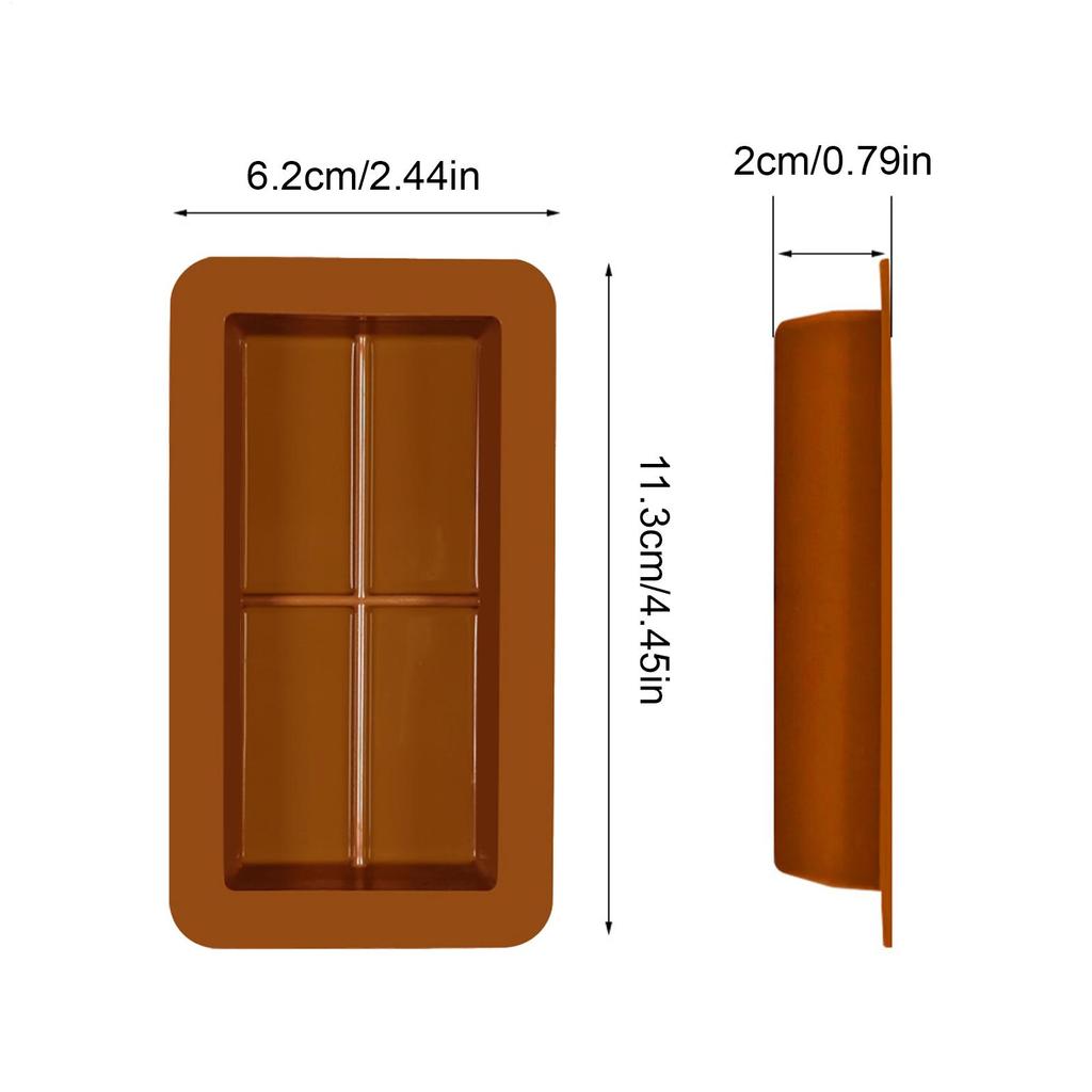 Chocolate Bar Molds Silicone Bars Break Apart Wax Melt Mould Easy Release Rectangle Durable Candy Making Tools Handmade Gift