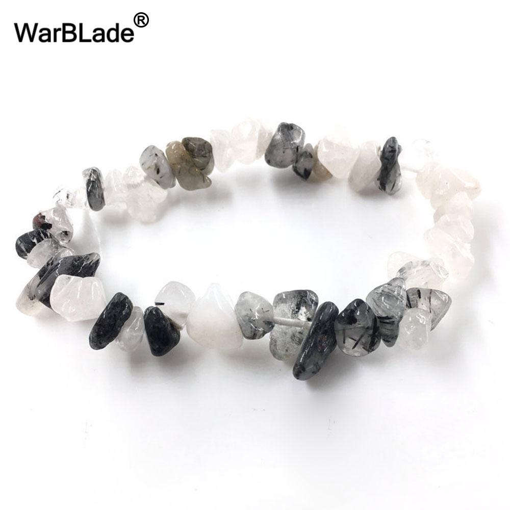 Natural Gemstone Chip Bracelet Amethyst Irregular Stone Beaded Stretch Bangle for Women