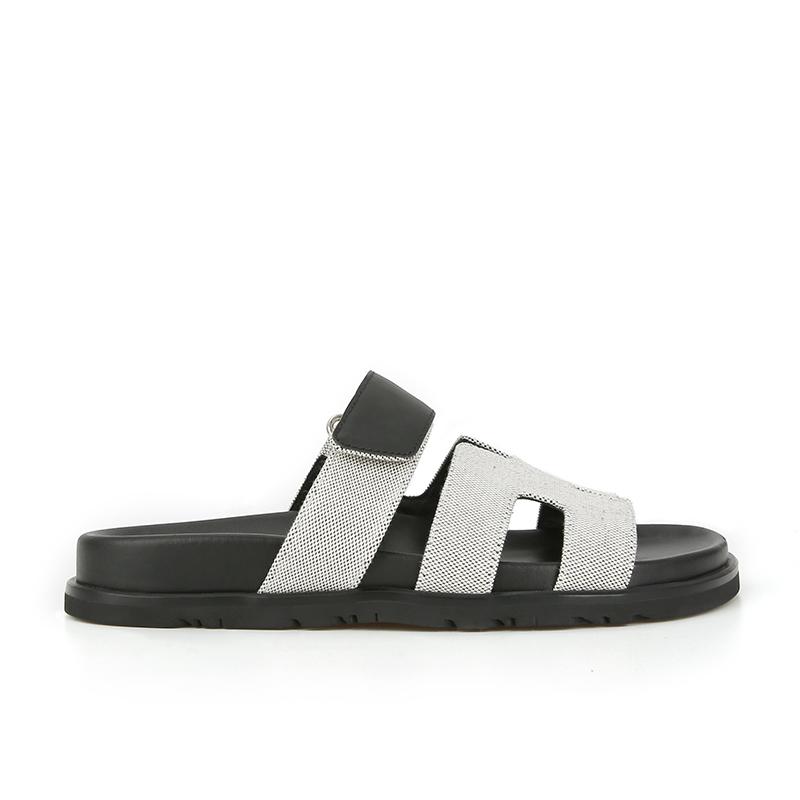 [] Super Second Uncle~ Leather Velcro Casual Thick Bottom H Slippers Women's Sandals Wear Summer