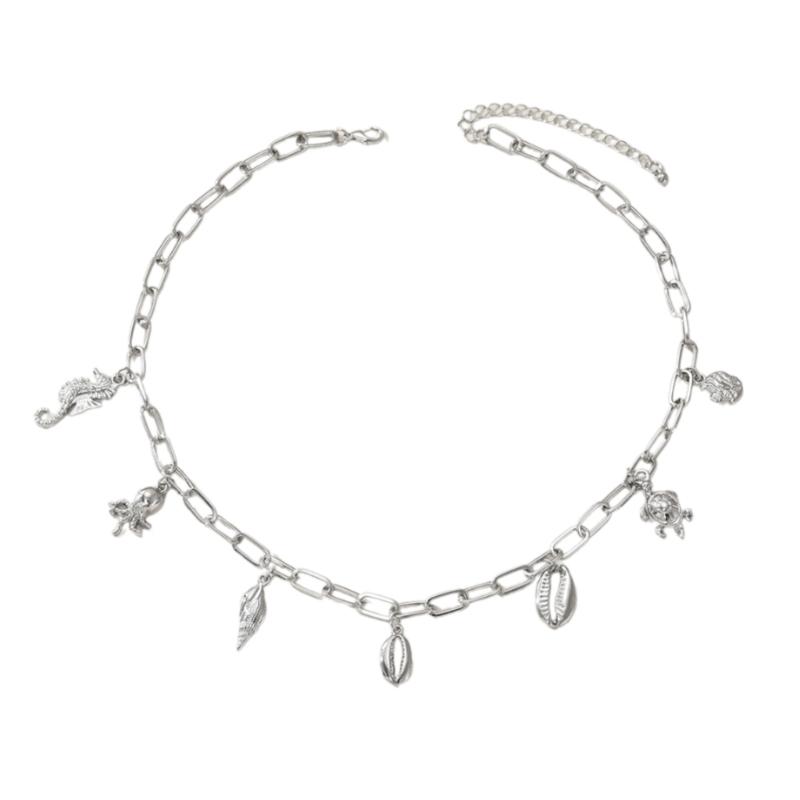 Bohemian Vacation Necklace 5 Style Options Sophisticated Zinc Alloy Chain Beach Party Jewelry Collarbone Necklace