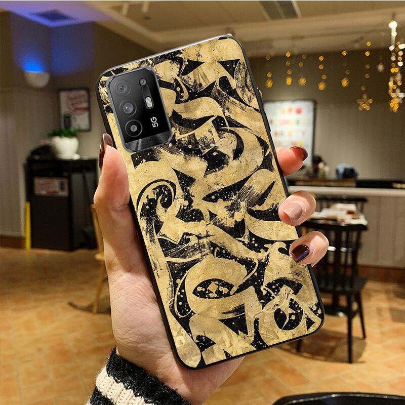 Pokras Lampas Graffiti Art Phone Case for OPPO A54 A74 A94 A53S A9 A5 A15 A16 A91 A96 A76 Reno8 8Pro Reno2 Z