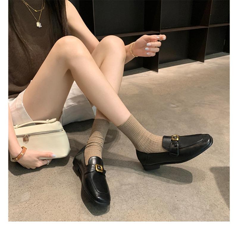 Hair~~ Small Gold Buckle British Retro Square Head One Pedal Versatile Woman