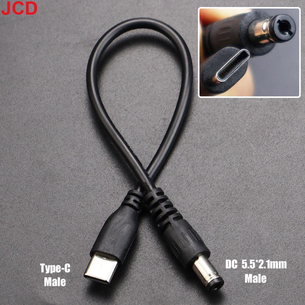 

JCD DC Type-c Male Female To 5.5*2.1 Female Cables 5521 Power Jack DC Power Conector 5.5x2.1 Adapter USB Type C Converter
