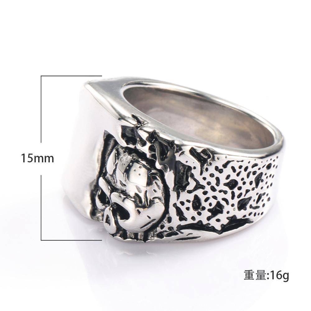 Hot Sale Gothic Skeleton Skull Head Ring for Men Punk Rock Stainless Steel Biker Jewelry Vintage Masculine Gift