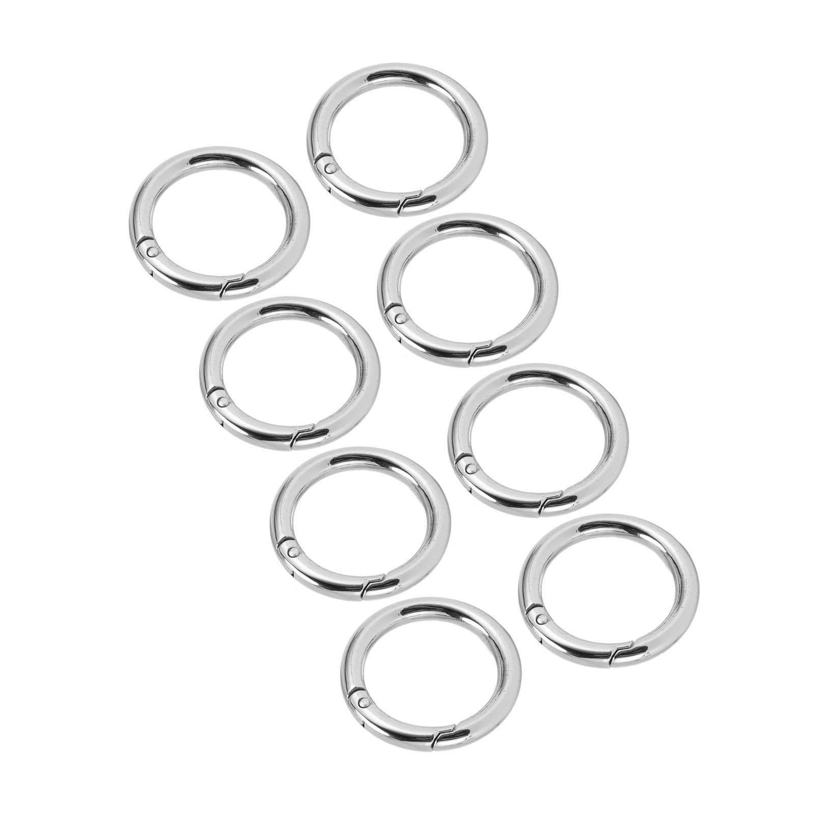 

20Pcs Spring O Rings 1.69in Diameter 0.24in Thick Strong Copper Secure Closure Spring Buckles for Purse Bag Jewelry