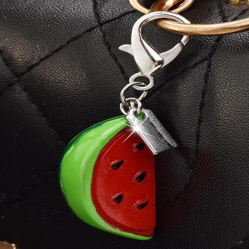 Exquisite High-End Fruit Vegetable Series Keychains For Women Bag Pendant Charm Car Keyring Jewelry Gift Decoration Accessories