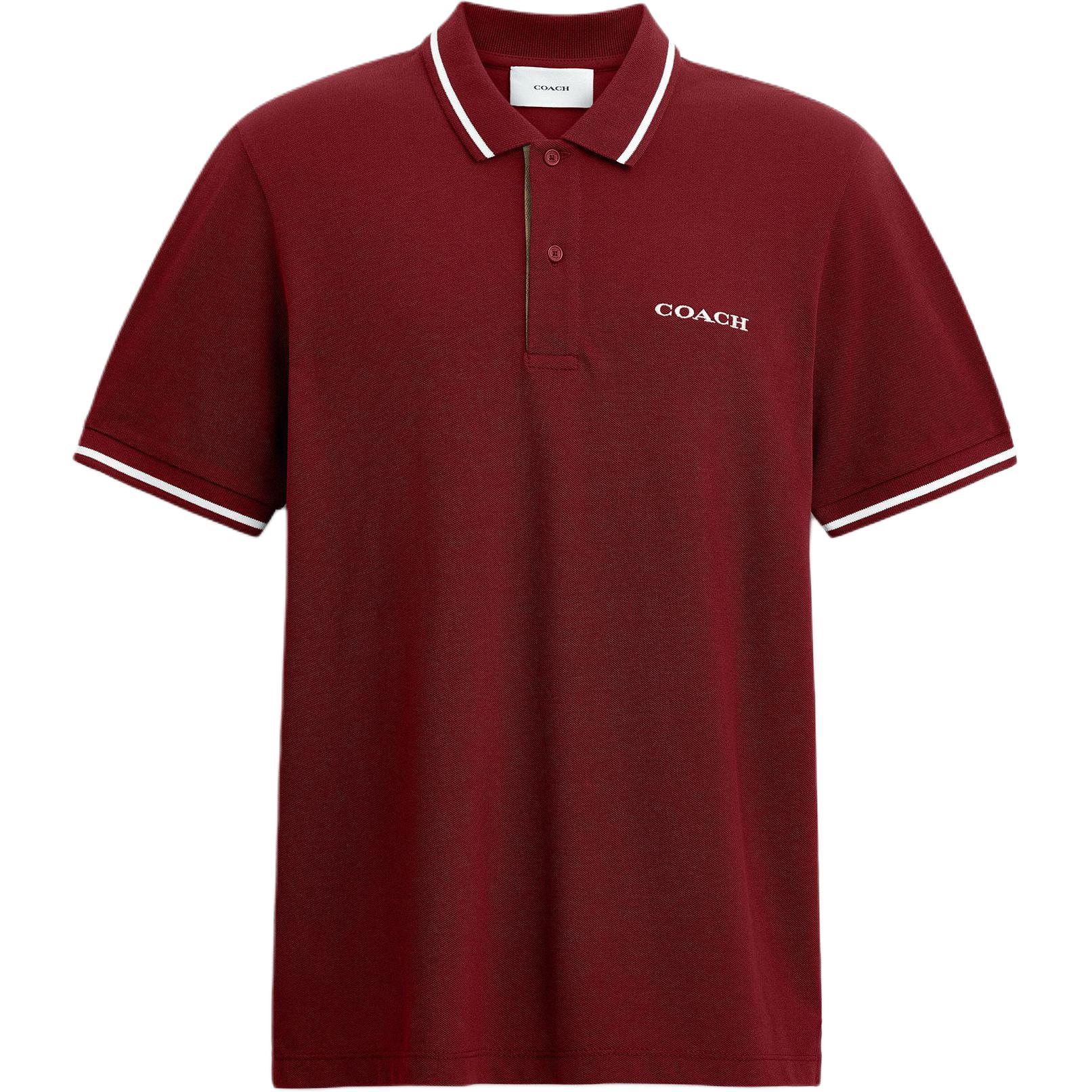 

Coach Classic Logo Trim Cotton Polo Shirt Men tops CBW44-WTG M